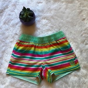 Roxy Multi-Color Girl's Swim Shorts EUC